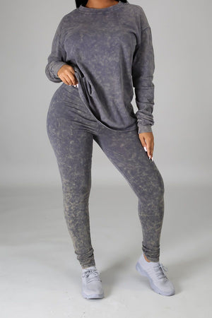 Washed Long Sleeve Legging Set