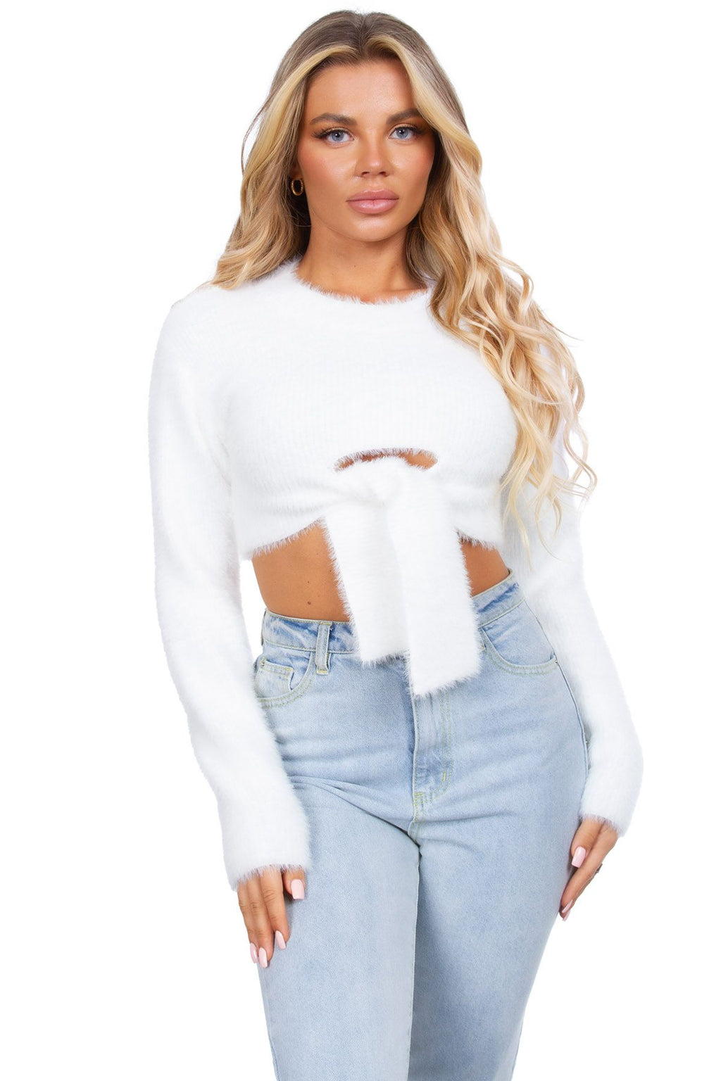 Fuzzy Sweater (White)